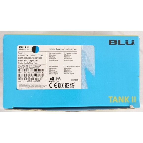 BLU Tank II | T193 Blue New Open Box - Picture 6 of 7